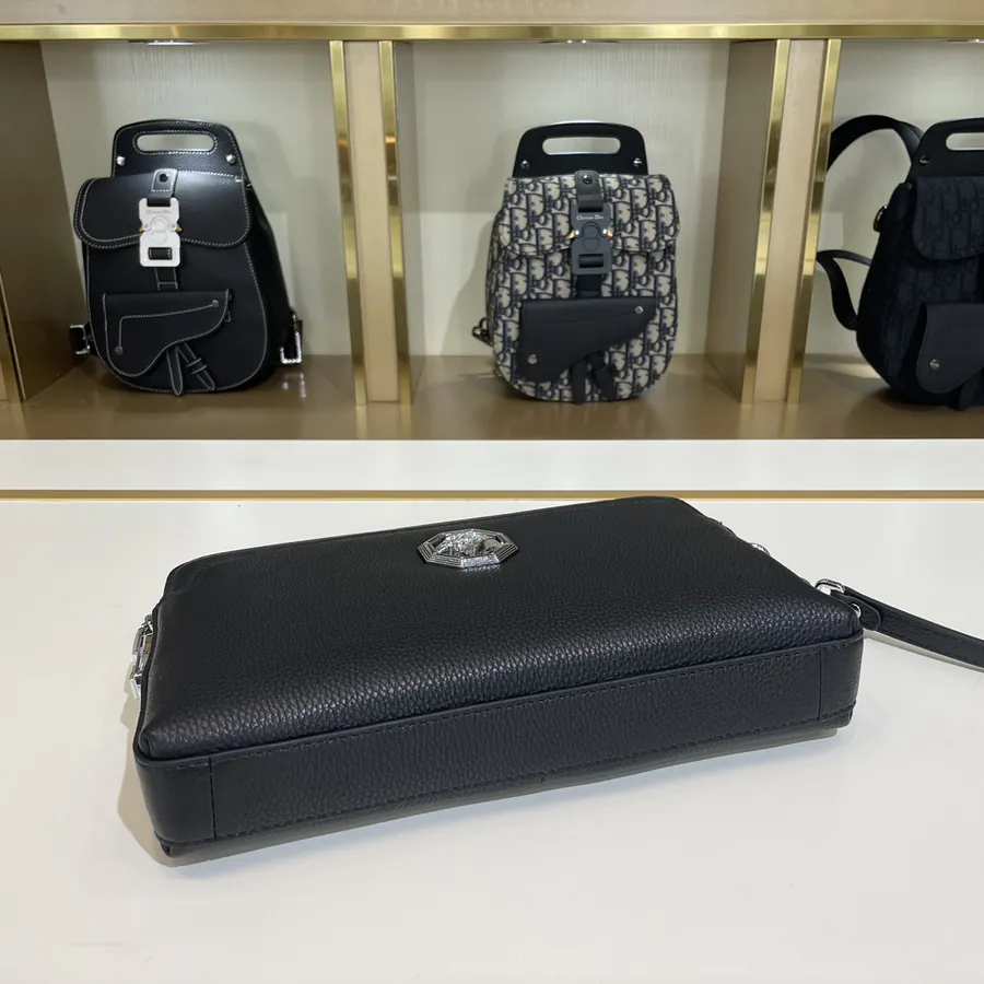 Stephen's Premium Men's Bucket Bag Black and Gold