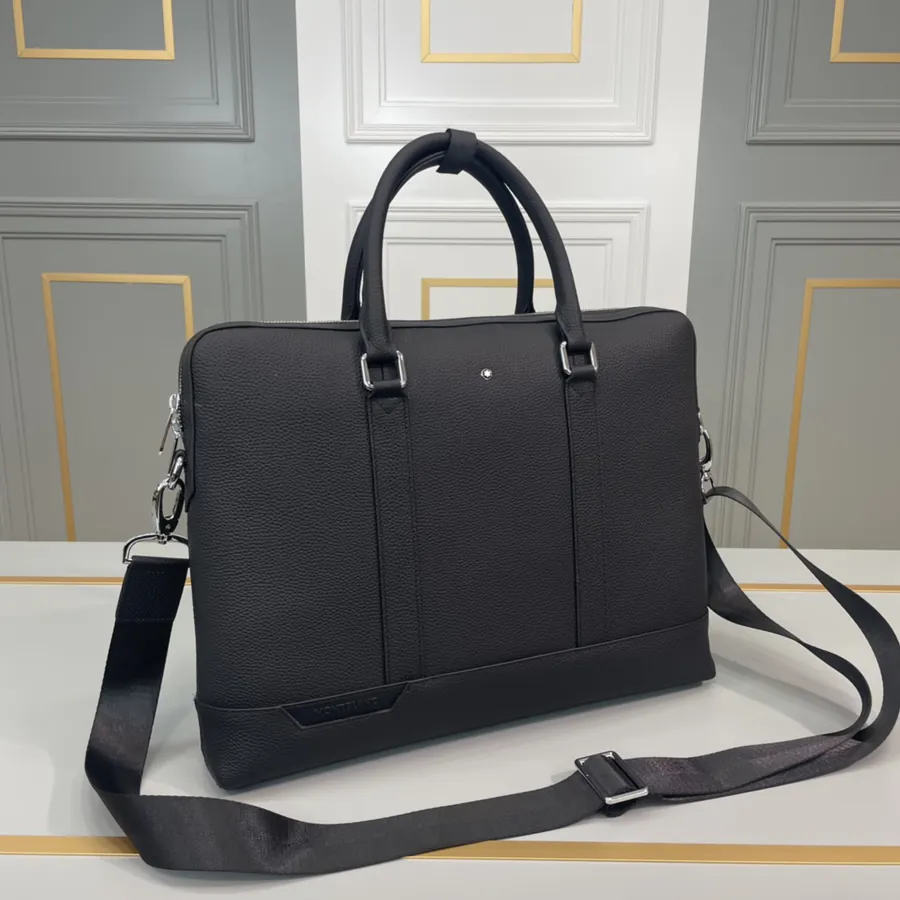 New MONTBLANC Executive Briefcase Premium Men's Leather
