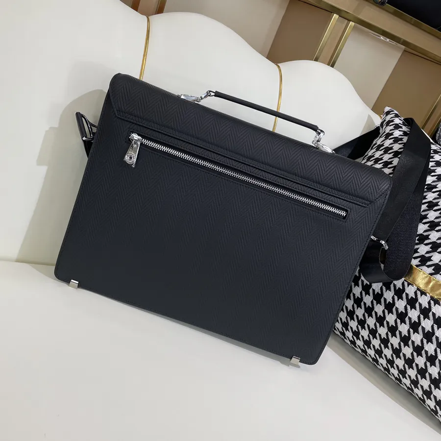 MONTBLANC Original New Men's Briefcase Premium Leather, Elegant Design