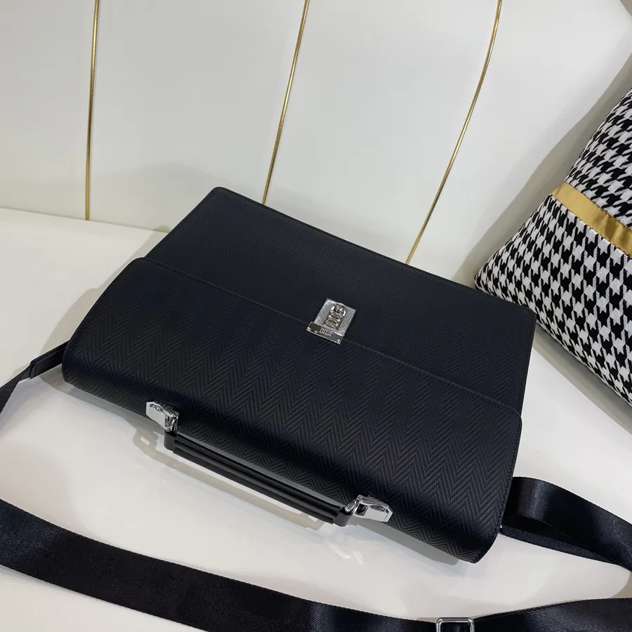 MONTBLANC Original New Men's Briefcase Premium Leather, Elegant Design