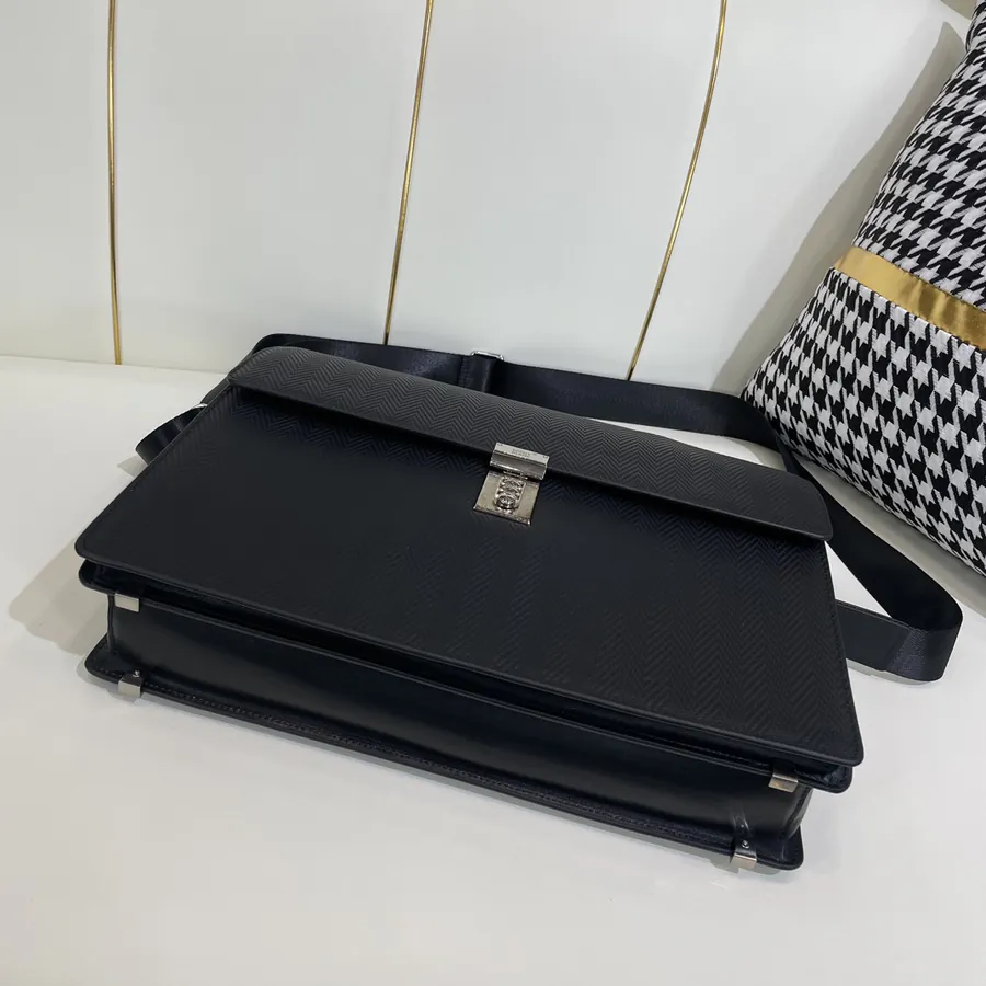 MONTBLANC Original New Men's Briefcase Premium Leather, Elegant Design