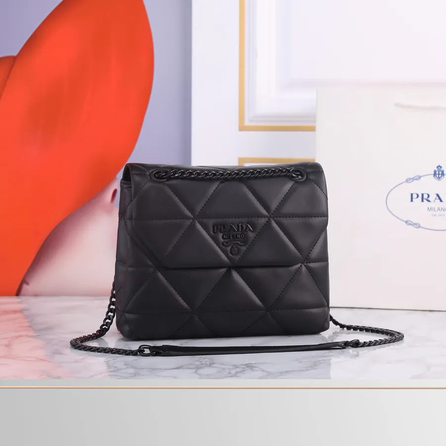 P Maison Original Bucket Bag with Grained Calfskin and Handcrafted Embroidery