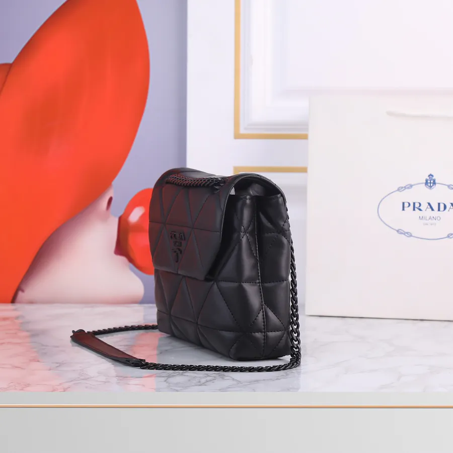P Maison Original Bucket Bag with Grained Calfskin and Handcrafted Embroidery