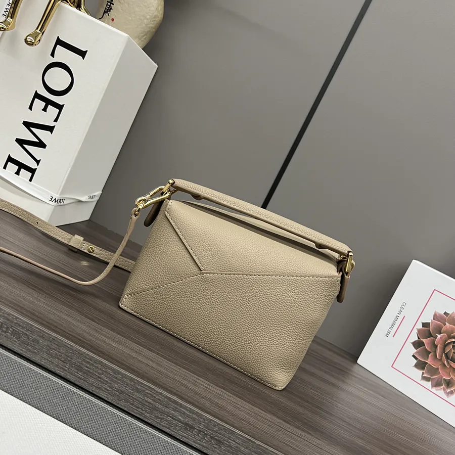 Puzzle Edge Mini Bag in Grained Calfskin