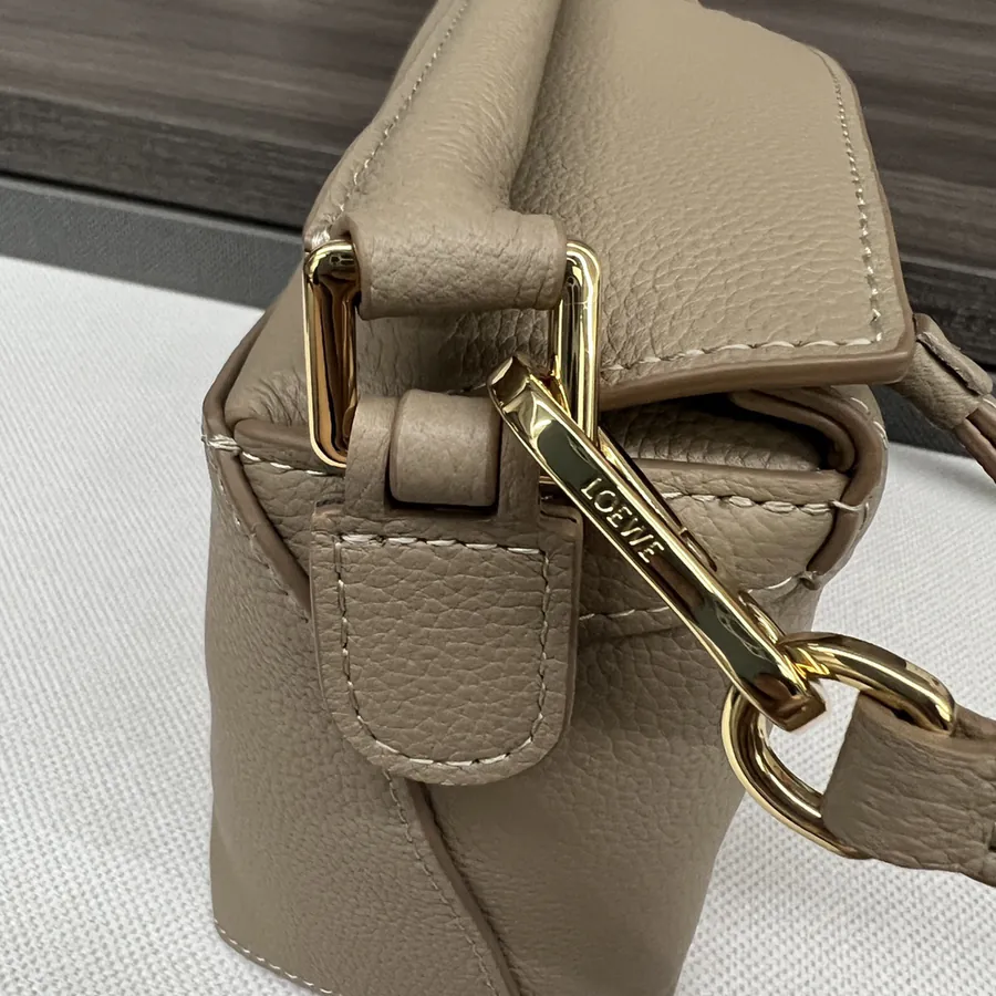 Puzzle Edge Mini Bag in Grained Calfskin