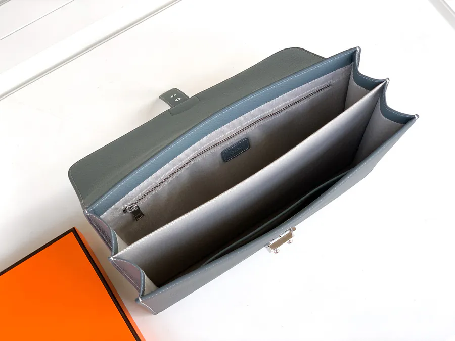 New Business Briefcase 6093 1A in Gray Blue