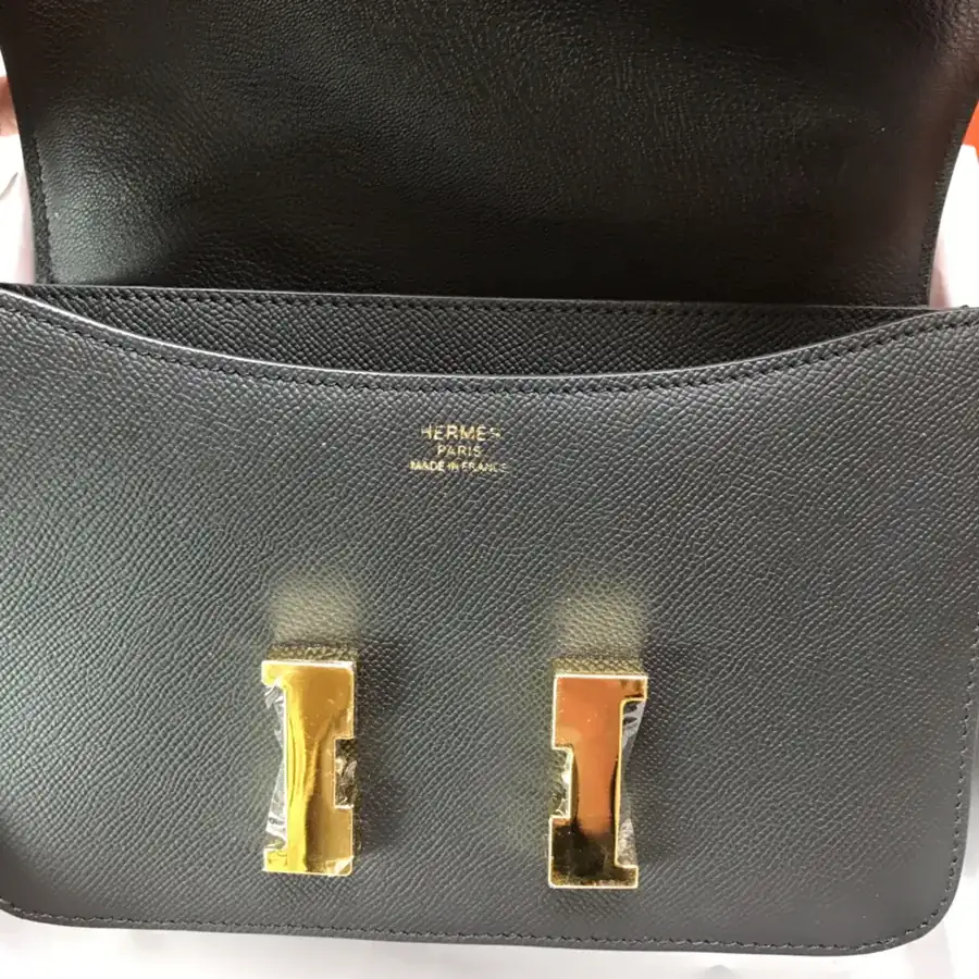 Constance Bucket Bag with Gold and Silver Buckles, 23cm