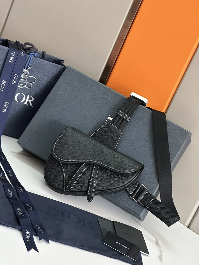 P400 Mini Satchel Black Grained Calfskin
