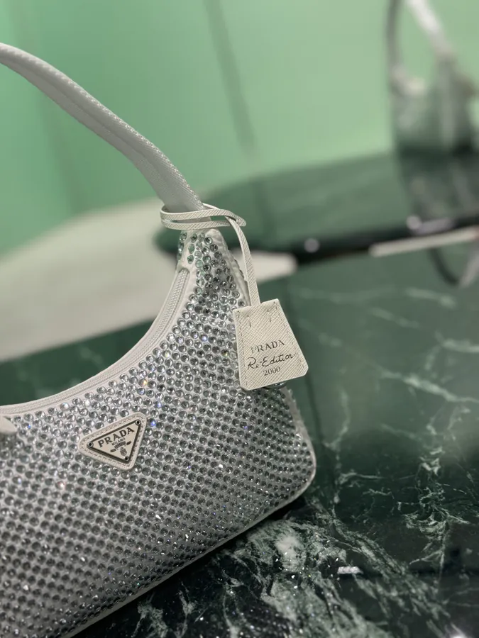 Hobo Bucket Bag with Sparkling Stones