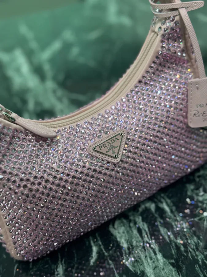 Hobo Bucket Bag with Sparkling Stones