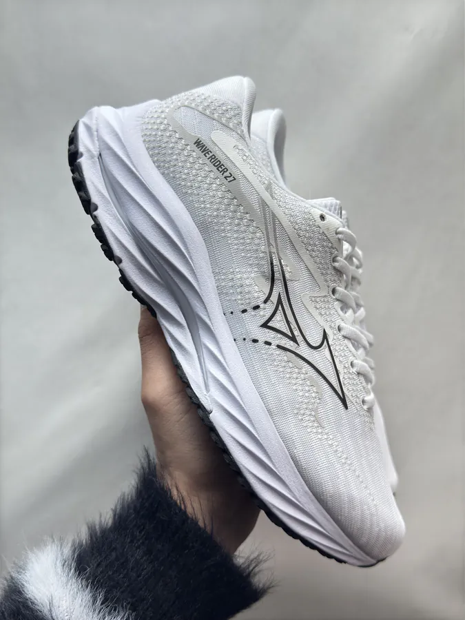 Mizuno Wave Rider 27 White and Gray