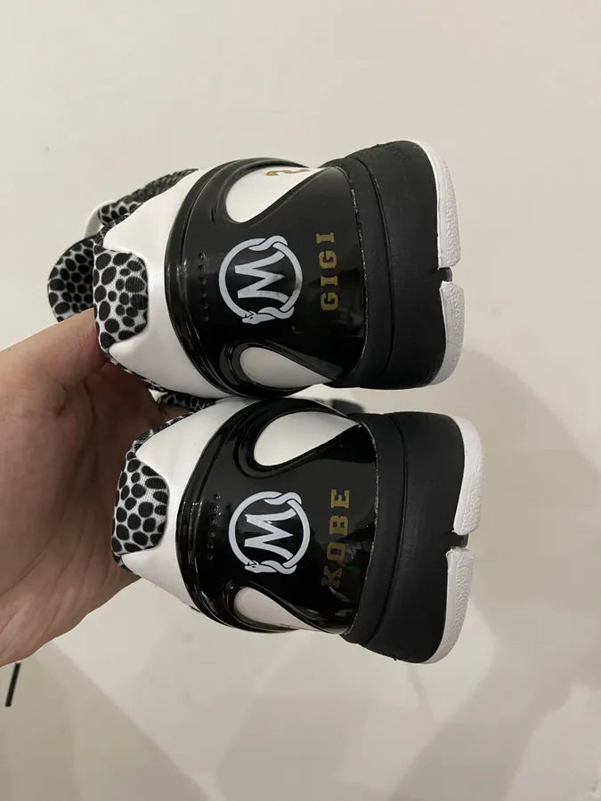 Kobe 6 Mamba Tribute Shoe Black and White Angel