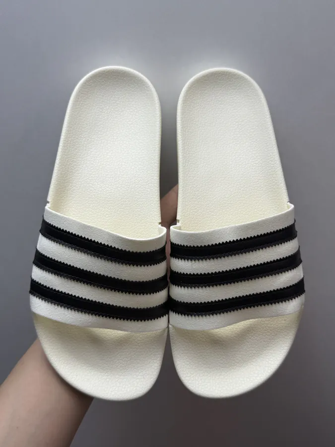 Fear of God x adidas Adilette Slides in Black and White
