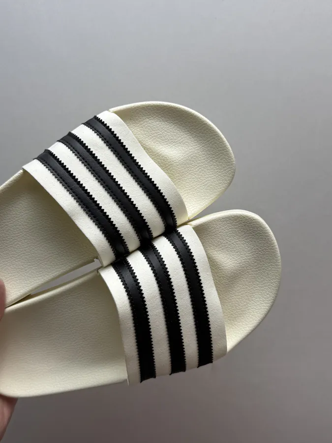 Fear of God x adidas Adilette Slides in Black and White