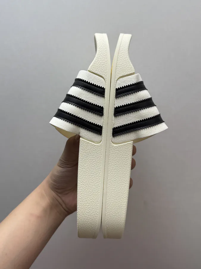 Fear of God x adidas Adilette Slides in Black and White