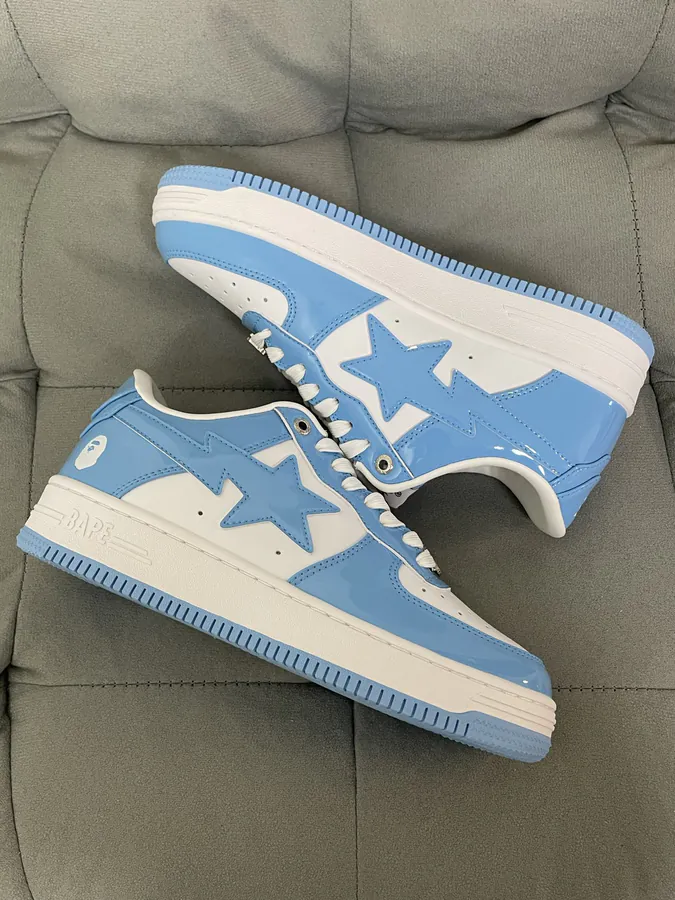 A BATHING APE STA Leather Low Top Sneakers