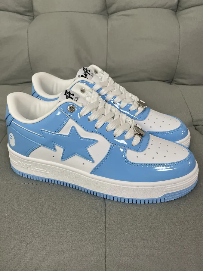A BATHING APE STA Leather Low Top Sneakers