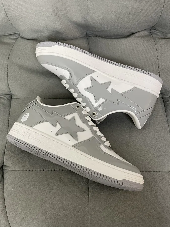 A BATHING APE STA Leather Low Top Sneakers