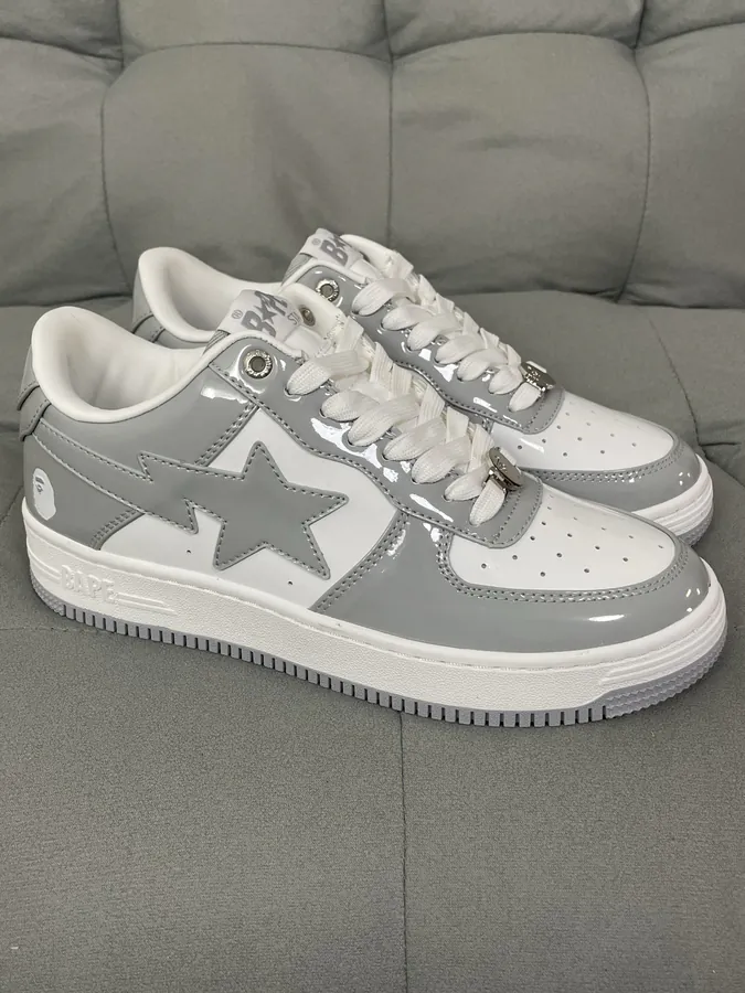 A BATHING APE STA Leather Low Top Sneakers