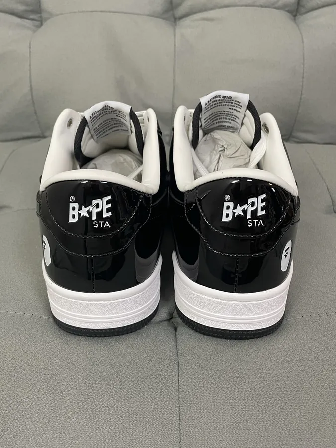 A BATHING APE STA Leather Low Top Sneakers