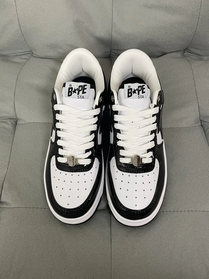 A BATHING APE STA Leather Low Top Sneakers