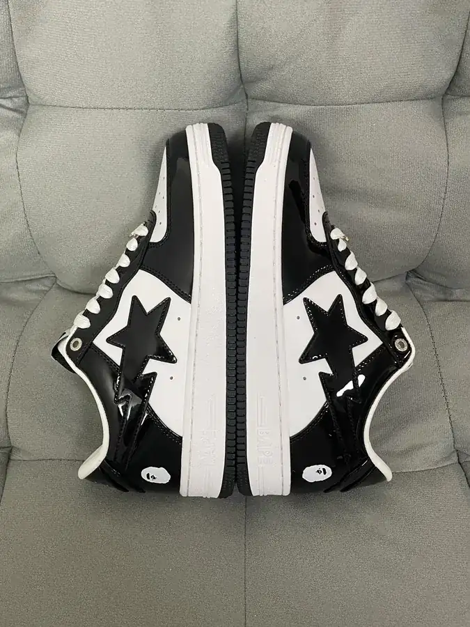 A BATHING APE STA Leather Low Top Sneakers