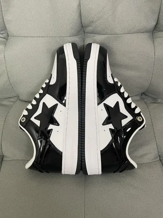 A BATHING APE STA Leather Low Top Sneakers