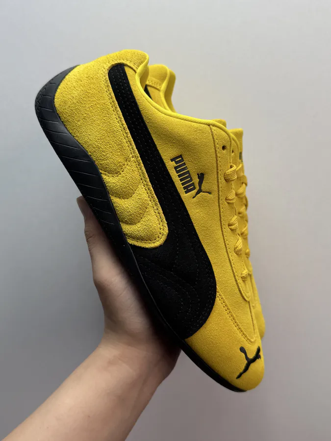 Speed Series Pele Yellow Black Vegan Leather Sneaker