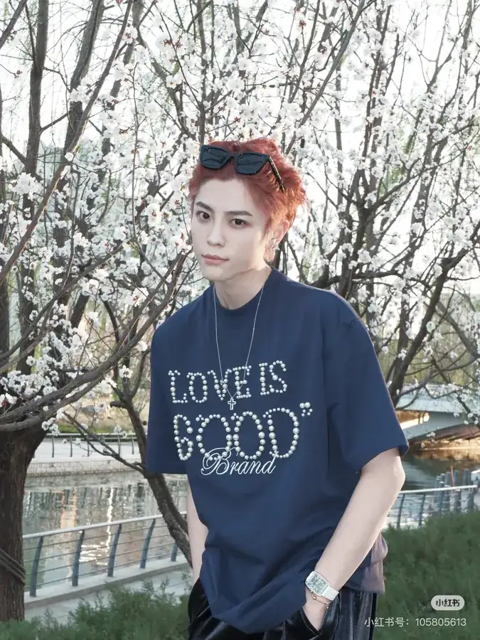 GOODBRAND 25ss Pearl Embroidery Short Sleeve Custom Packaging