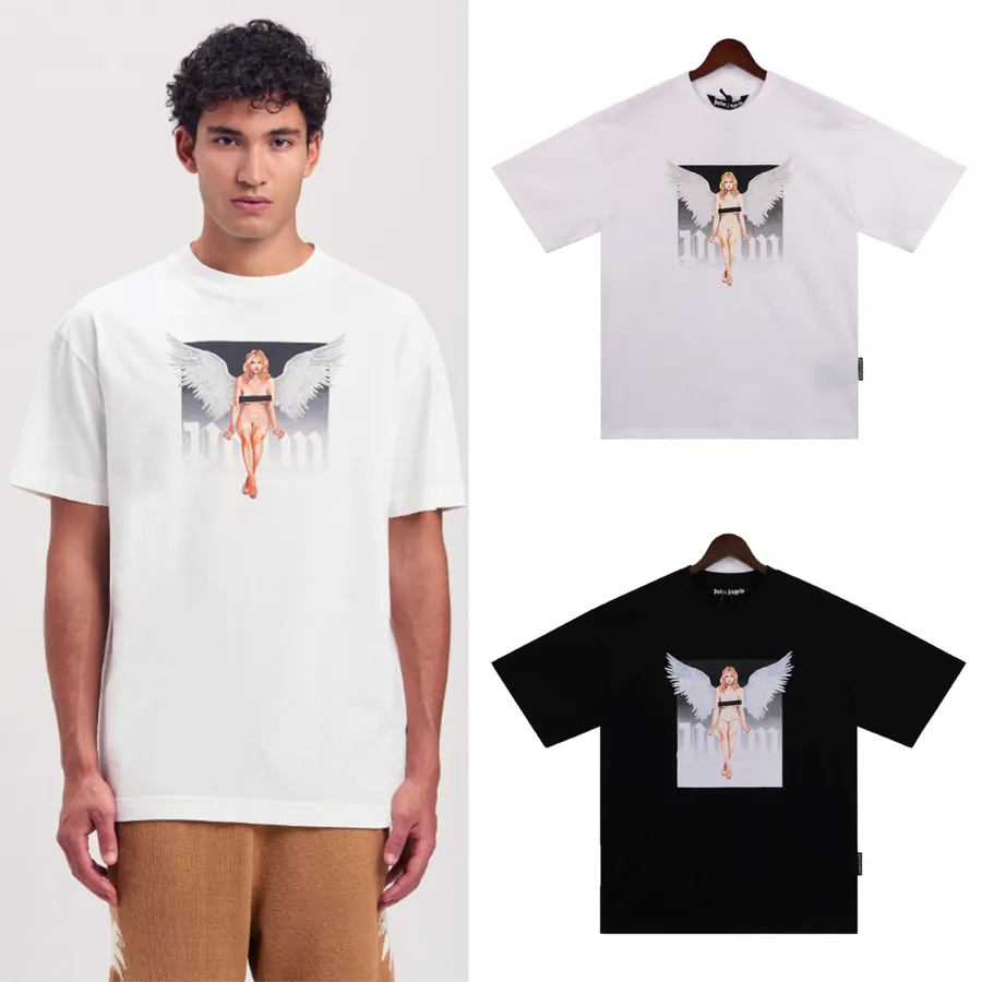 Palm Angels Men's Vintage Poster Print T Shirt