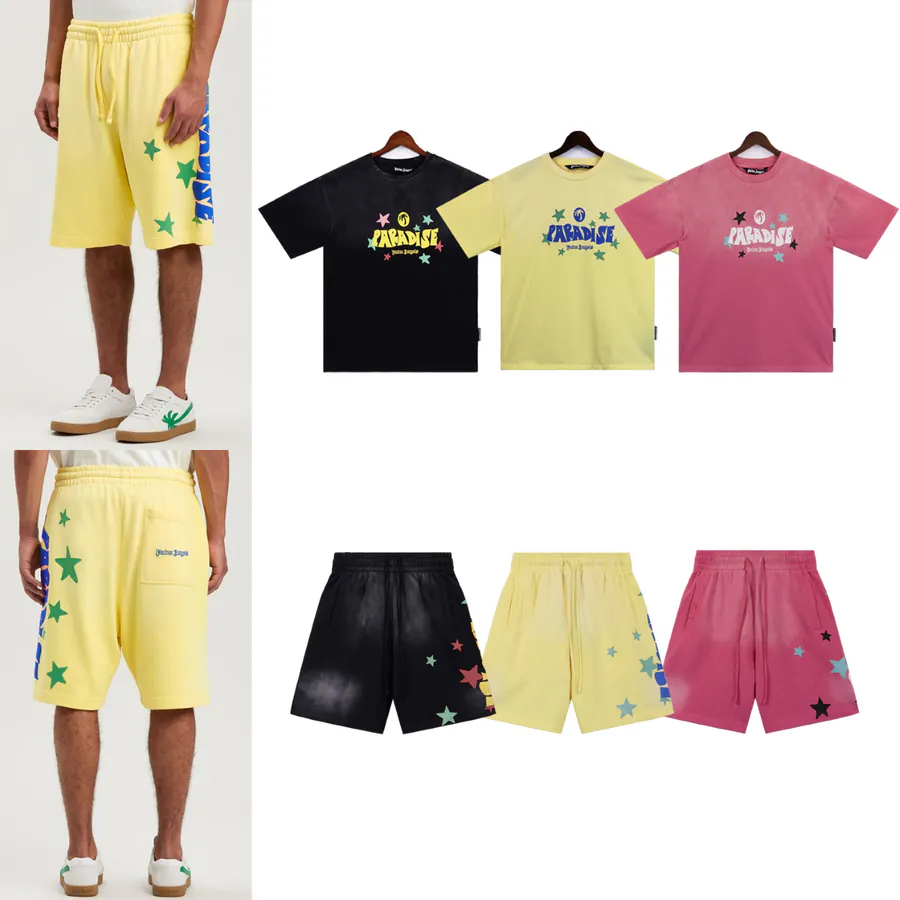 Paradise Print Exploration 2025 Spring Summer Tropical Print Series Men's Red Short Sleeve