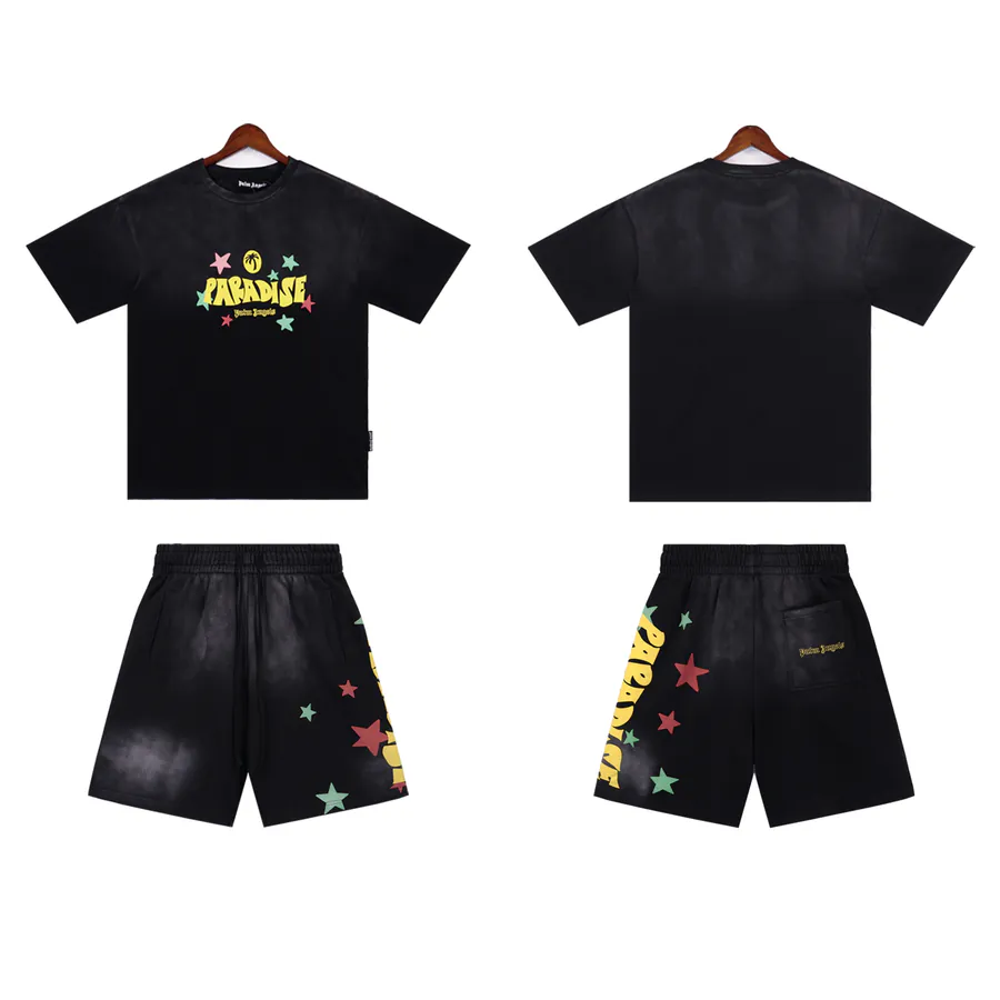 Paradise Print Exploration 2025 Spring Summer Tropical Print Series Men's Red Short Sleeve