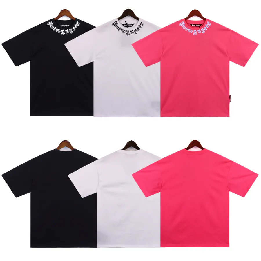 Palm Angels Logo Print T Shirt Men's Purple Red Short Sleeve