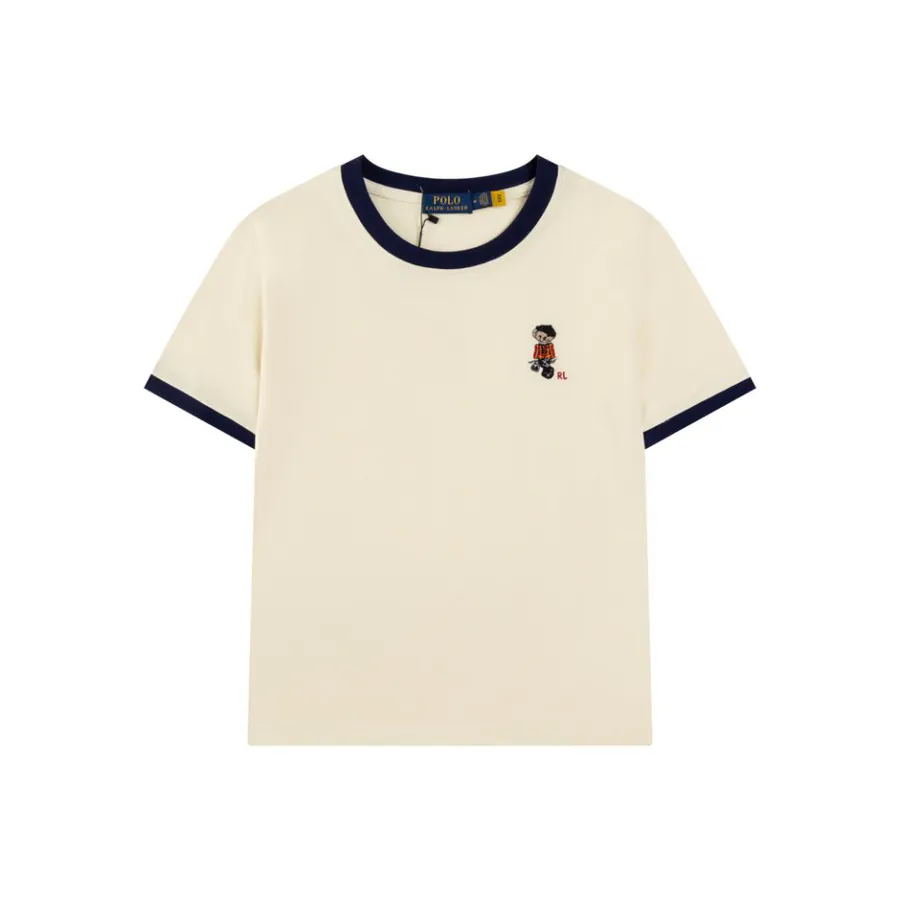 Rah Lauren 25ss Summer Exclusive Cartoon Bear Print Short Sleeve