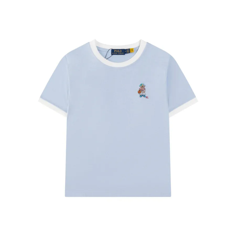 LAFU01#P118 Rah Lauren 25ss Summer Exclusive Cartoon Bear Print Short Sleeve