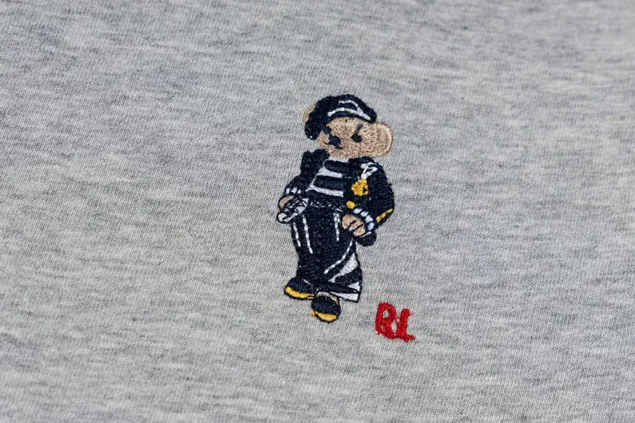 Rah Lauren 25ss Summer Exclusive Cartoon Bear Embroidered Collar Short Sleeve