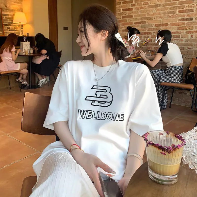 WELLDONE Embroidered Short Sleeve T Shirt