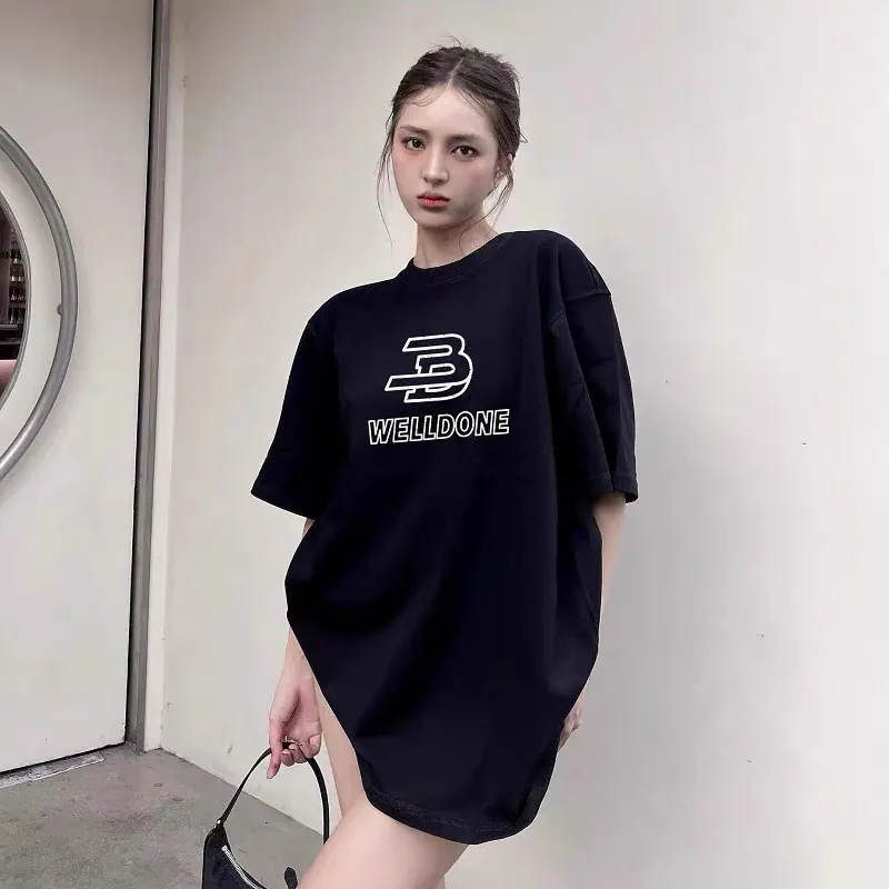 WELLDONE Embroidered Short Sleeve T Shirt