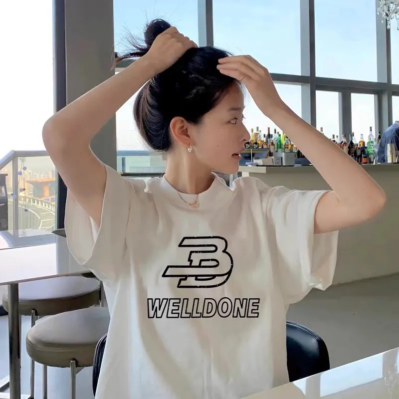 WELLDONE Embroidered Short Sleeve T Shirt
