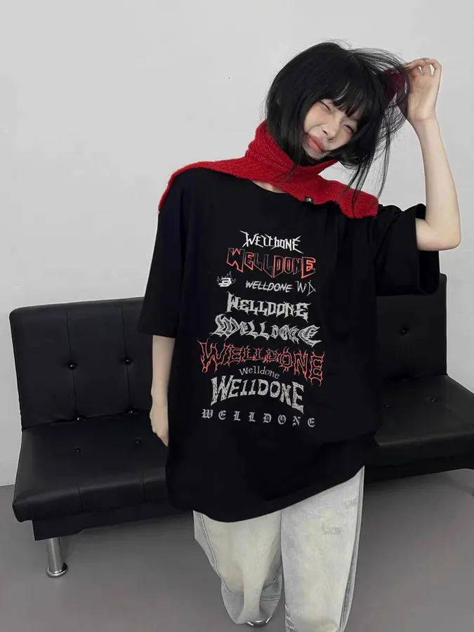 WELLDONE Original Logo Print Short Sleeve T Shirt