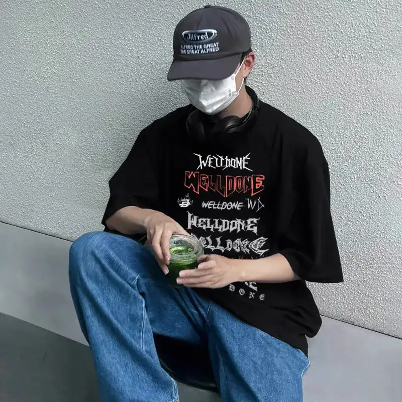 WELLDONE Original Logo Print Short Sleeve T Shirt