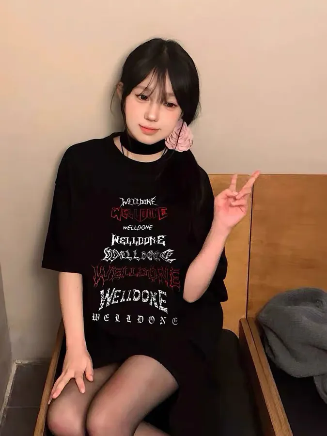 WELLDONE Original Logo Print Short Sleeve T Shirt