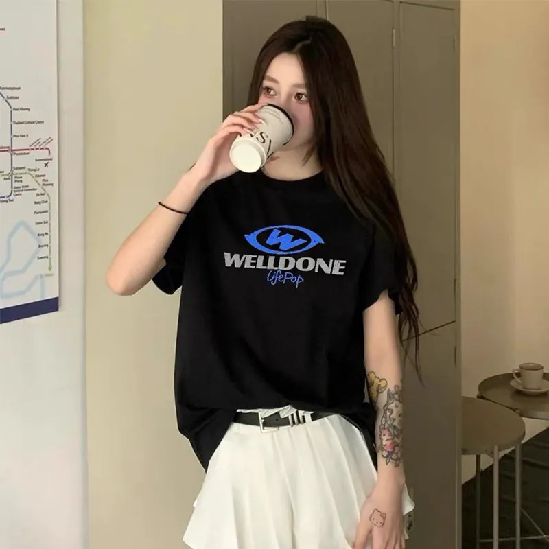 WELLDONE Original Logo Print Short Sleeve T Shirt