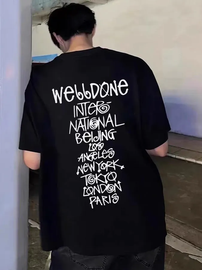 WELLDONE Original Logo Print Short Sleeve T Shirt