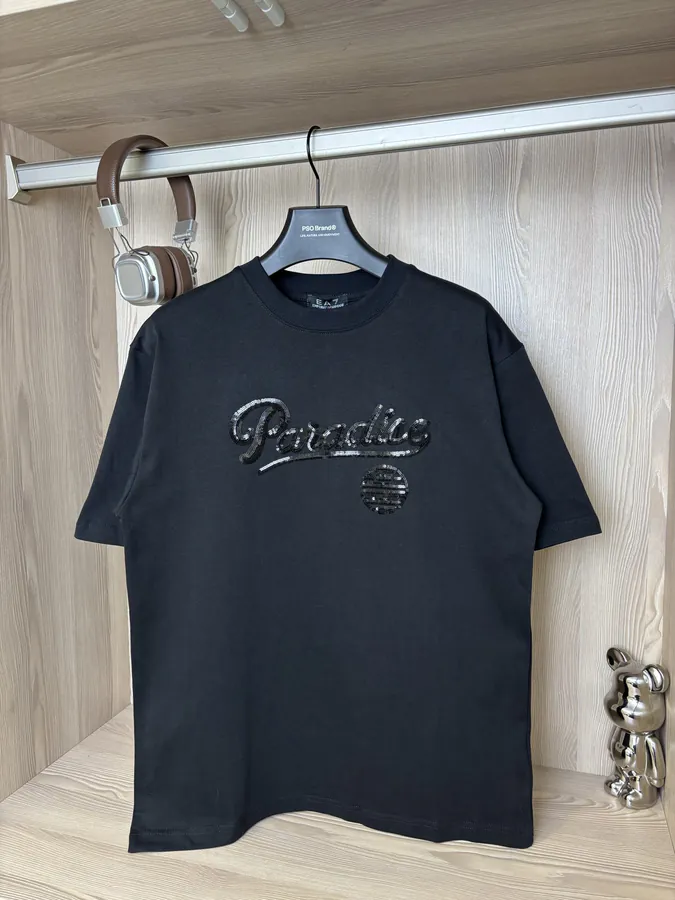 Emporio Armani Original Letter Print Short Sleeve