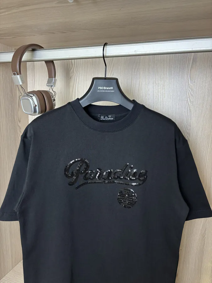 Emporio Armani Original Letter Print Short Sleeve