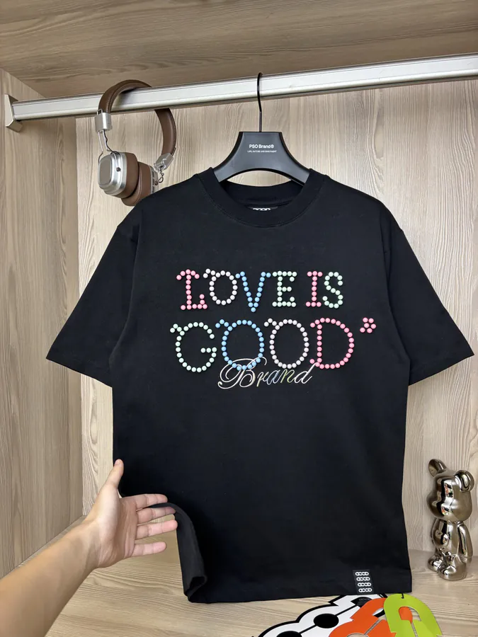 GOODBRAND New Rainbow Pearl Loquat Button Embroidery Short Sleeve