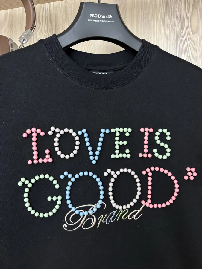 GOODBRAND New Rainbow Pearl Loquat Button Embroidery Short Sleeve