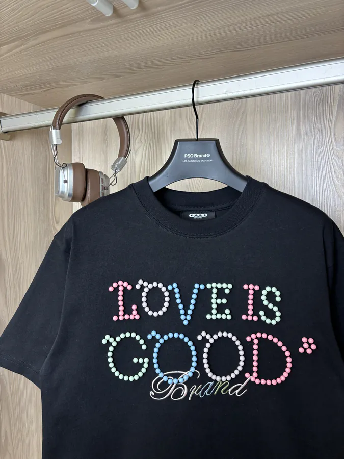 GOODBRAND New Rainbow Pearl Loquat Button Embroidery Short Sleeve