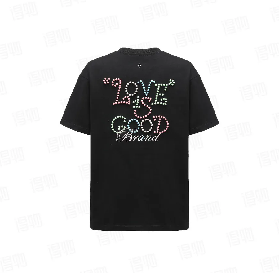 GOODBRAND New Rainbow Pearl Loquat Button Embroidery Short Sleeve